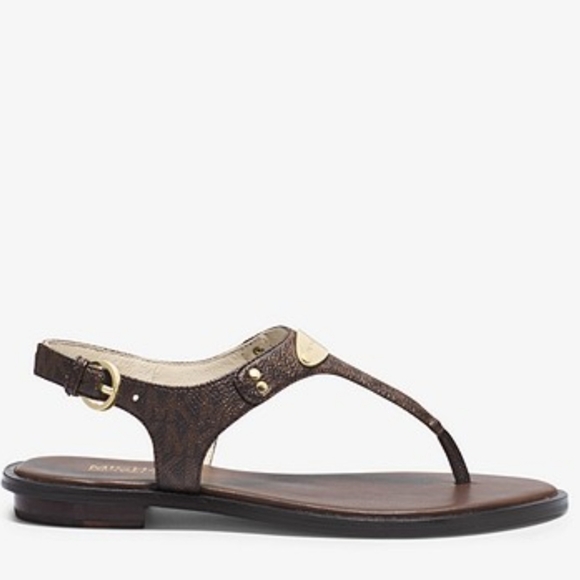 Authentic MICHAEL MICHAEL KORSLogo Plaque Sandal sz 7.5 - Picture 7 of 15